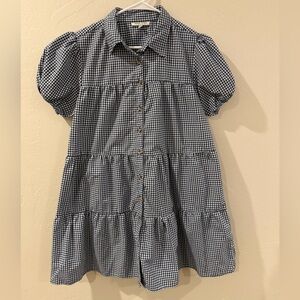 Gingham short dress | size large